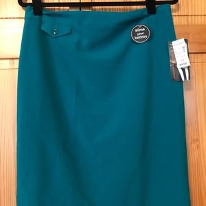 Green knee length pencil skirt